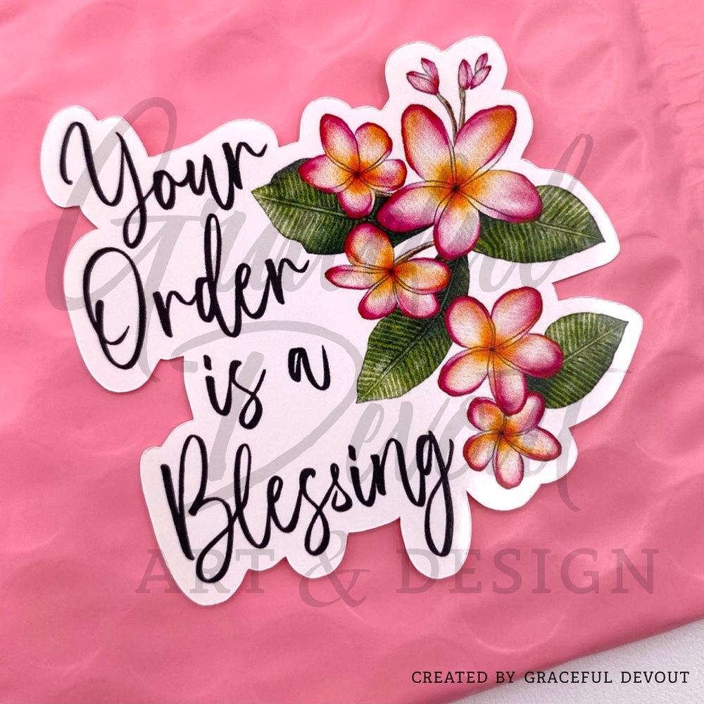 Your Order Is A Blessing - 2" (inches) (48ct.) Stickers - Picture 3 of 5